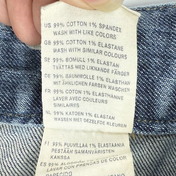 H&M Midi Blue Jean Skirt Size 12 Denim A-line Skirt, Y2K, Hippie Skirt EU 42 - Picture 8 of 13